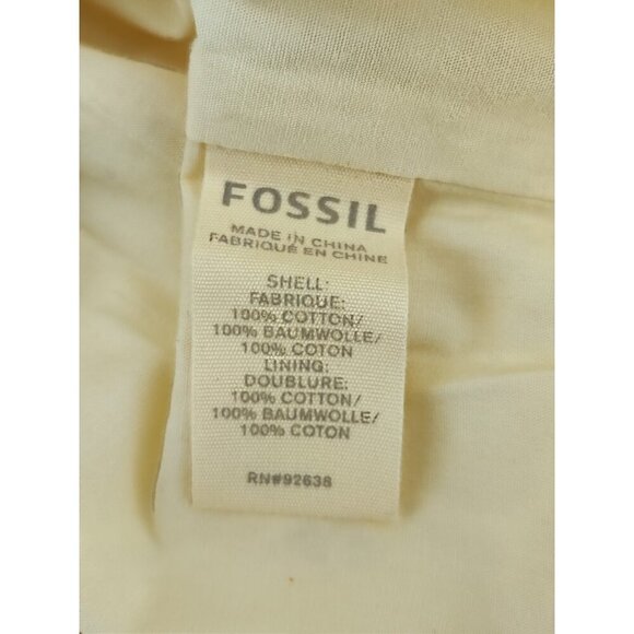 Fossil Evan Beautiful 100% Cotton Cream Lace Skirt Size 2 - Picture 5 of 10